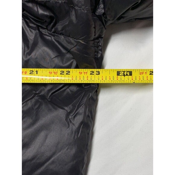DKNY Down Puffer Jacket Coat Women's XL Black Below The Waist Double Zipper Hood - Picture 4 of 12